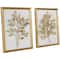 Gold Wood Leaf 3D Wall D&#xE9;cor with Beveled Frame Set